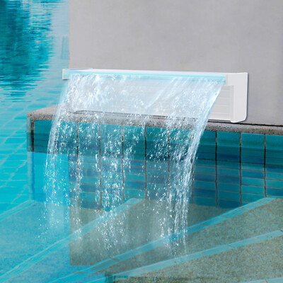 4W Acrylic Lighted Waterfall Spillway Water Pool Fountain with Remote Control