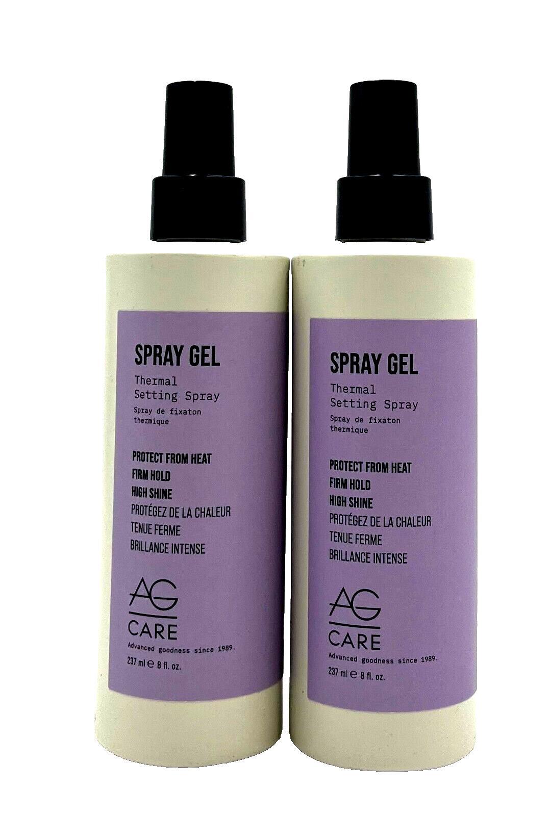 AG Care Thermal Spray Gel 8oz 2-Pack Heat Protectant Firm Hold Styling