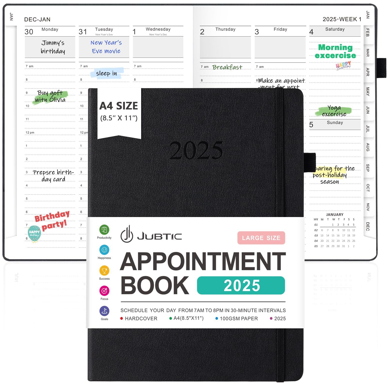 JUBTIC Appointment Book 2025 8.5