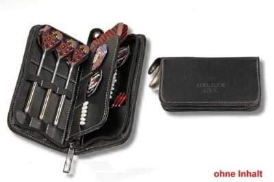 Darttasche Deluxe Pak in Schwarz  Leer Etui Tasche  für Dartpfeile Karella Neu