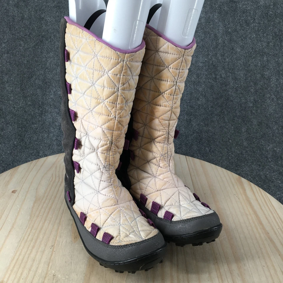 Columbia Boots Youth 5 Girls Loveland Tall Omni Heat Winter Snow BY1335 White - Image 3 of 4