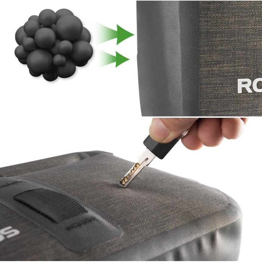 ROCKBROS Bicycle Front Handlebar Bag Waterproof Cycling Tube Bag Black Gold 4-5L - Image 3 of 4