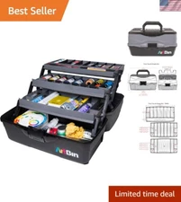 Multi-functional 3-Tray Art Supply Box for Artists - Customizable & Secure
