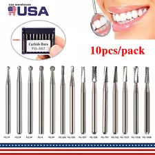 10*USA Dental Tungsten Carbide Tungsten Steel Burs for High Speed Handpiece DL