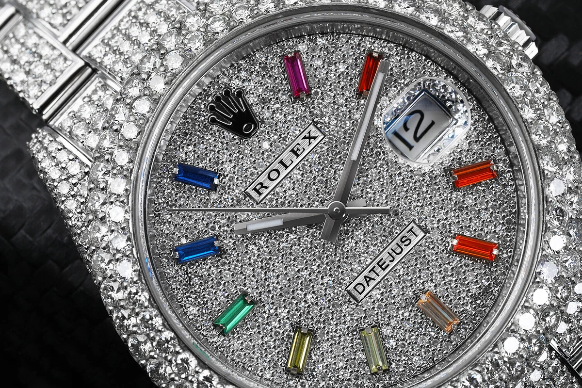 Rolex full iced cheap