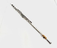Yamaha Allegro YFL-371 Silver Head 925 Open Hole Flute w/ Gold Plated Lip Plate