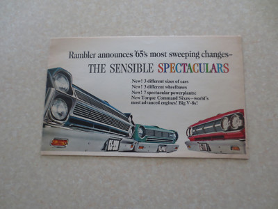 1965 Rambler V8 or 6 car range advertising booklet Ambassador American & Classic