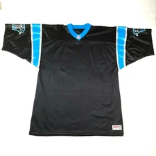 Vintage 90s Carolina Panthers Size 52 3XL Black Blue Football Jersey Ripon New
