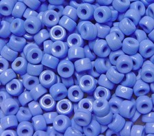 Light Blue Czech Glass 9x6mm Crow Pony Beads 100pc