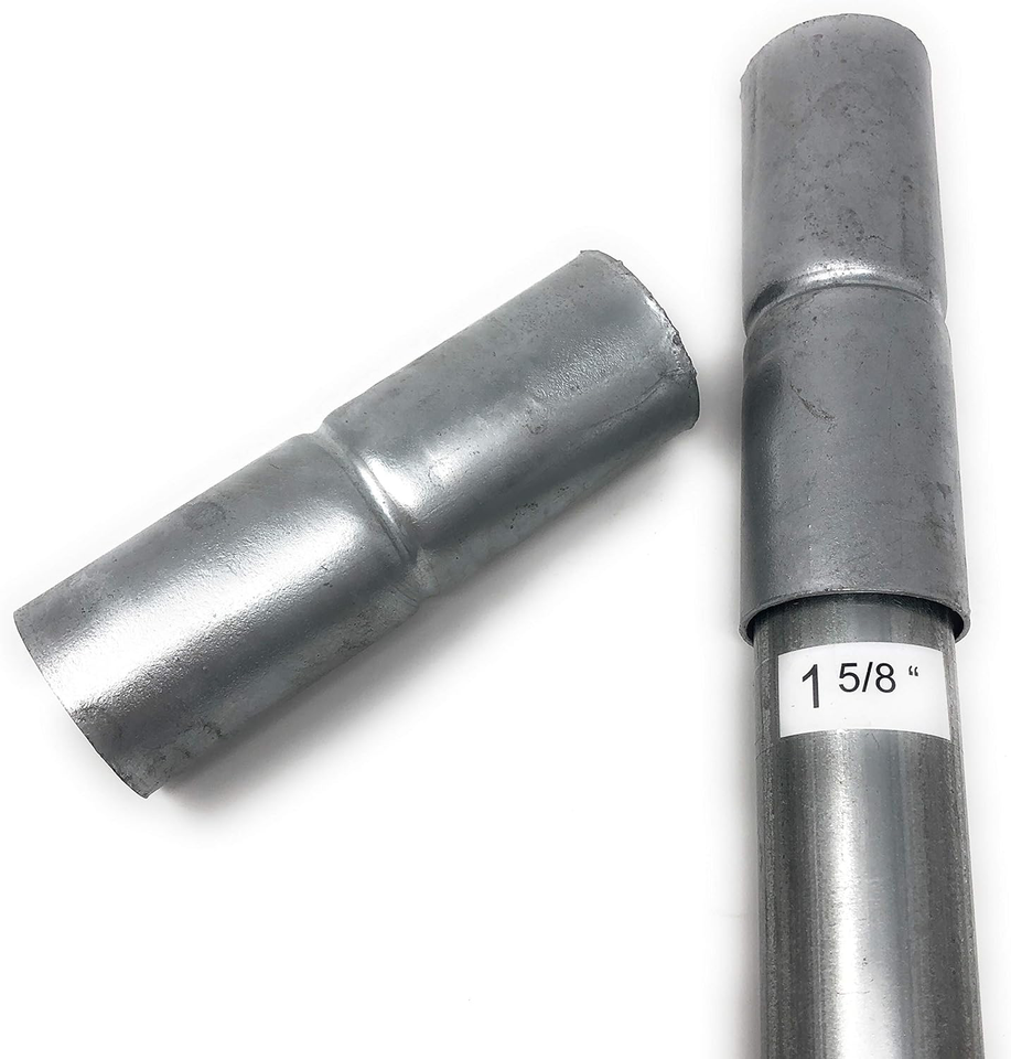 FENCESMART4U Chain Link Fence Top Rail Sleeves Galvanized Steel 4 Pc