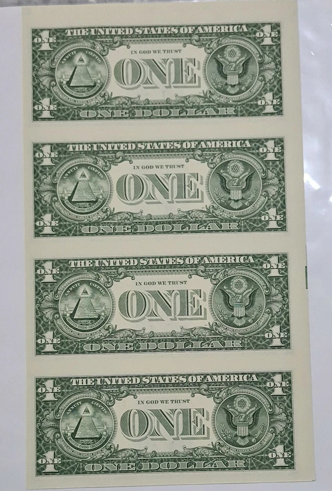 2009 USA $1 Uncut  4 in 1  (UNC)  1美元 4连体 No folder 如假包退 - Image 4 of 4
