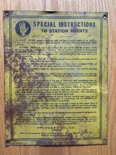 Antique Standard Gasoline Sign Enamel Gas Oil Depression Era Porcelain