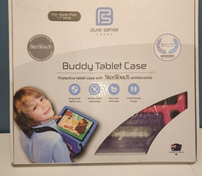 PURE SENSE Buddy Tablet Case compatible with Apple iPad 11  2018 Pink&purple NB9