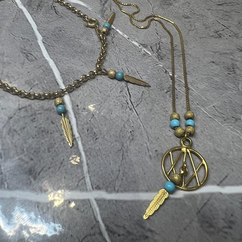 9ct gold Dream Catcher chain and bracelet set Boho - Picture 5 of 7