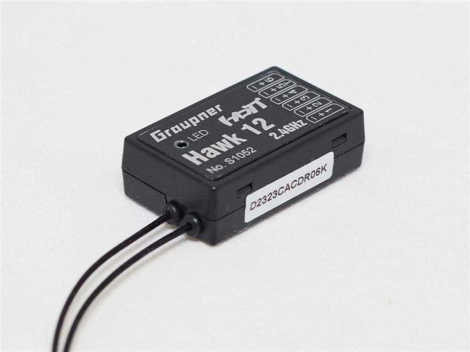 GRAUPNER Hawk 12 HoTT Empfänger mit 3-Achs-Gyro und Vario (6-Kanal) / S1052 - Bild 3 von 3