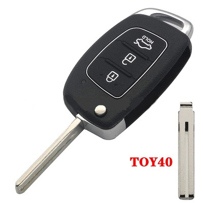 Key Housing 3 Buttons Key Shell Replacement for Hyundai ix35 i40 Solaris Sonata