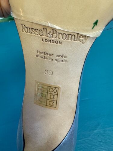 Russell & Bromley London silver slip on heels size 6 - Picture 7 of 10