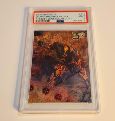 2015 Marvel 3D Affinity Lenticular #A-1 Deadpool Wolverine +2 PSA 9 (Pop 3)   
