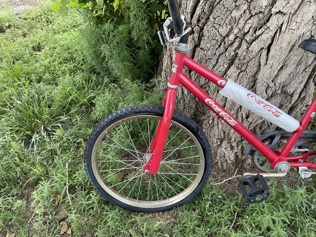 Vintage Coca Cola 1980's BMX Bike Old School Promo Red White Vintage Coca Cola 1980's BMX Bike Old School Promo Red White