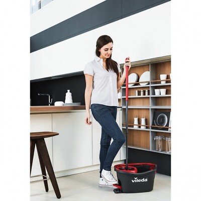 Vileda TURBO 3 In 1 Wischkopf Bodenwischer Flachwischer Mit Eimer Set