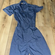 Vintage Broderick One Piece PhysEd Romper Blue Size 32 1960  s Deadstock