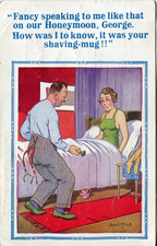 Honeymoon chamberpot McGill comic 'seaside' postcard posted 1949 Bognor Regis