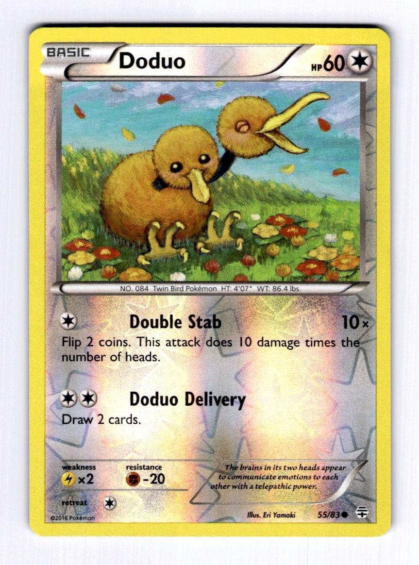 Doduo Generations #55 (2016) Common Reverse Holo NM Pokemon