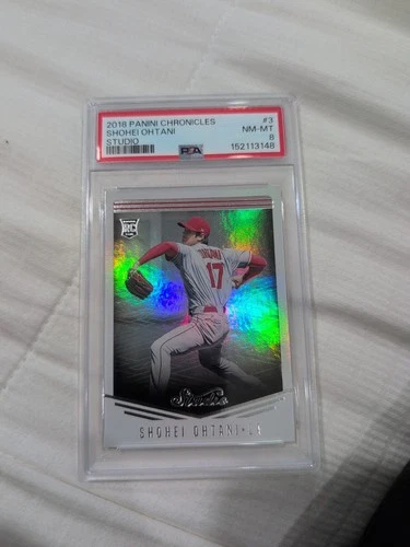 2018 Panini Chronicles - Studio Shohei Ohtani #3 (RC) PSA 8