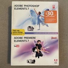Adobe Photoshop Elements 7 Premiere Elements 7 2008 2 Disc Set With Manuals