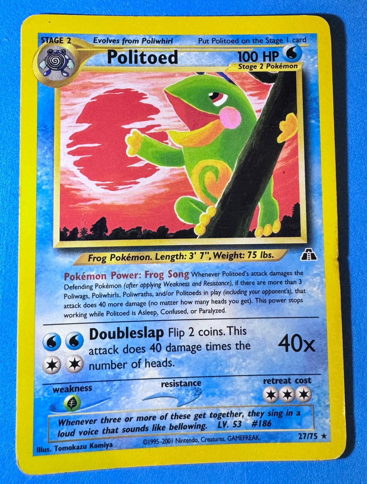 Pokemon Politoed 27/75 Neo Discovery Regular