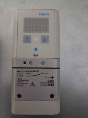 FESTO VPPE-3-1-1/8-10-420-E1 AIR PRESSURE REGULATOR USED
