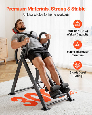 Inversion Table 300lb Capacity Back Stretcher Adjustable Therapy Table