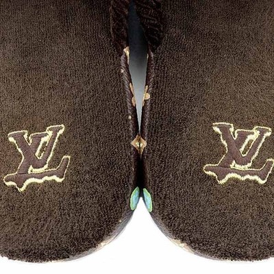 Louis Vuitton Vintage LV Palace Line Monogram Craggy Mules Slipper Room Shoes LOUIS VUITTON LV Palace Line Monogram Craggy Mule Slippers  main image 2