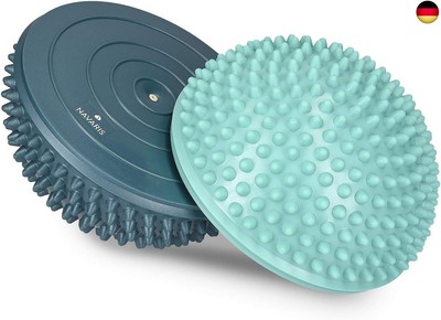 Navaris Balance-Igel Fitness Halbkugel mit Noppen - 2X Balance Igel Set - Sport