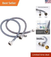 36  Length Faucet Hose Connects Bathroom Kitchen Sink to Water Supply Braided ...