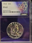 1963 Trader Bea Franklin Silver Proof Half Dollar Coin NGC PF67