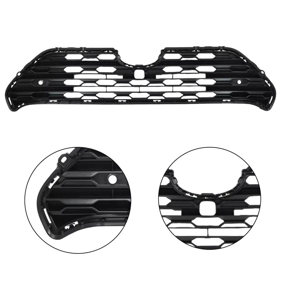 For 2019-2022 Toyota RAV4 Front Bumper Upper Lower Grille Valance Fog lights Kit - Image 3 of 4