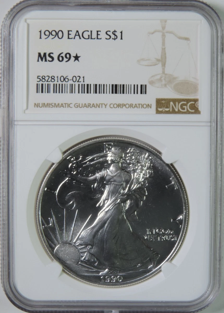 American Eagle MS 69 Graded 1990 Silver Bullion Coins for sale | eBay