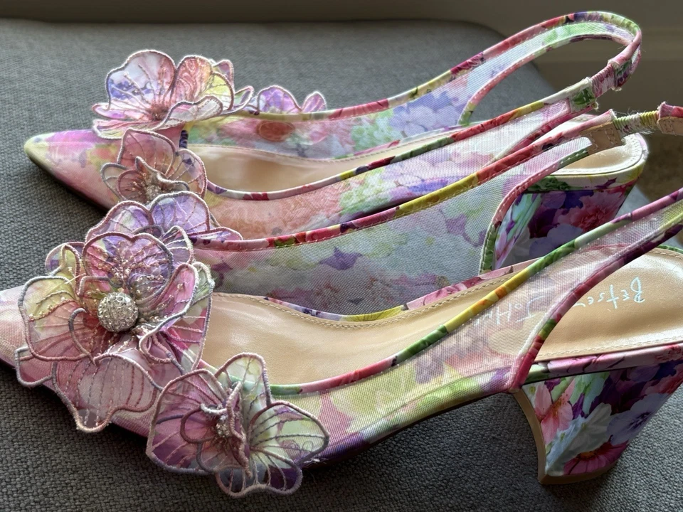 Сетчатые каблуки с ярким цветочным узором Betsey Johnson Petra - Изображение 4 из 4