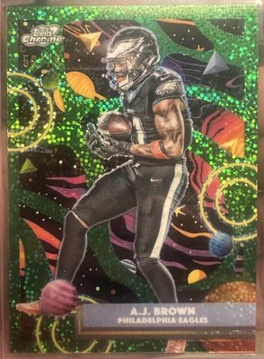 2025 Topps Cosmic Chrome #80 Green Speckled #59/75 AJ Brown Philadelphia Eagles