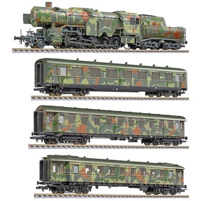 Liliput L130002 4-tlg.Set Truppen-Transport Zugset + BR 42 + 3 Wagen DRG II  Neu