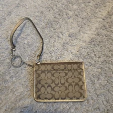 Vintage Coach Signature C Keychain Coin Purse Pouch Y2K Card Holder