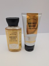 Bath Body Works Travel Size men's WHISKEY RESERVE SHOWER BODY WASH CREAM SET