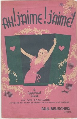 1938 Ah J'Aime(Ah I Love) Fox Trot Syam Viaud Claret
