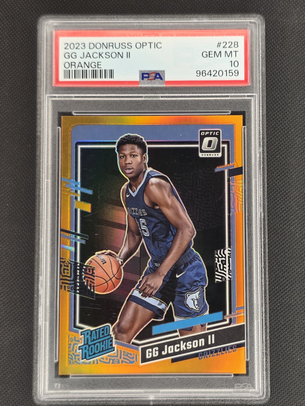 2023-24 Panini Optic - Rated Rookie GG Jackson #228 Orange Prizm /199 PSA 10 RC