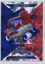 2025 Panini Crusade Crusade Blue Cracked Ice Rhett Lowder #44 1pi0