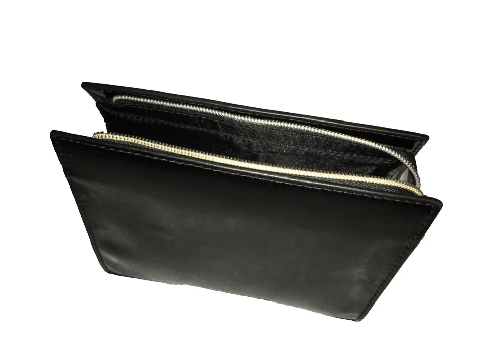 Marc Jacobs Black Patent Makeup Bag Cosmetic Pouch Case Travel Organizer New - Image 2 of 4