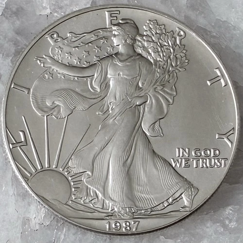 1987 American Silver Eagle 1 Troy Oz. .999 Fine One Dollar BU Uncirculated Coin
