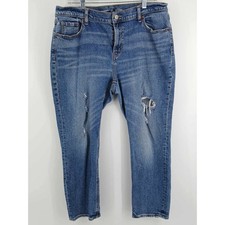 Old Navy Boyfriend fit, distressed style size 14