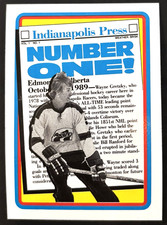 1990-91 Topps Hockey #1 WAYNE GRETZKY Los Angeles Kings - Number One